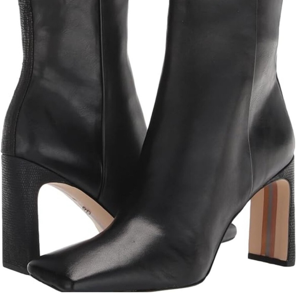 Sam Edelman Black Leather Ankle Boots